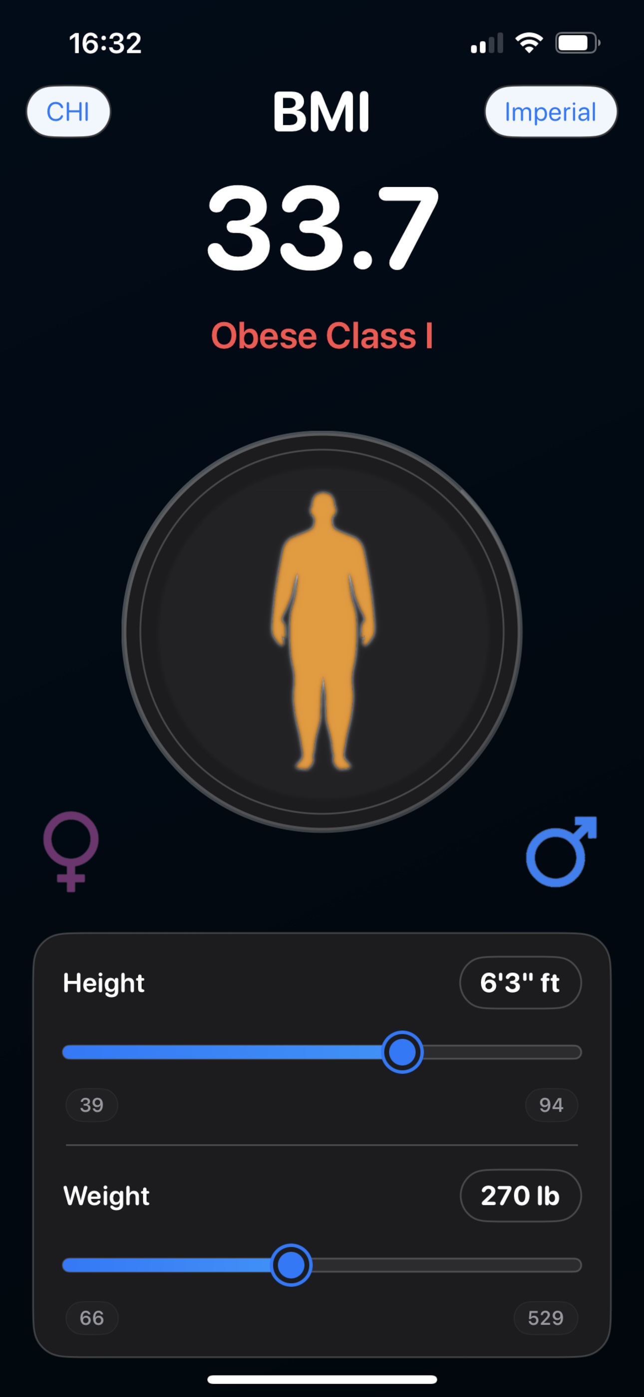 AiBMI App Screenshot 2 - Health Metrics